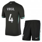 Günstige Fußballtrikots Liverpool Virgil 4 Kinder Auswärtstrikot 2024-25 Kurzarm